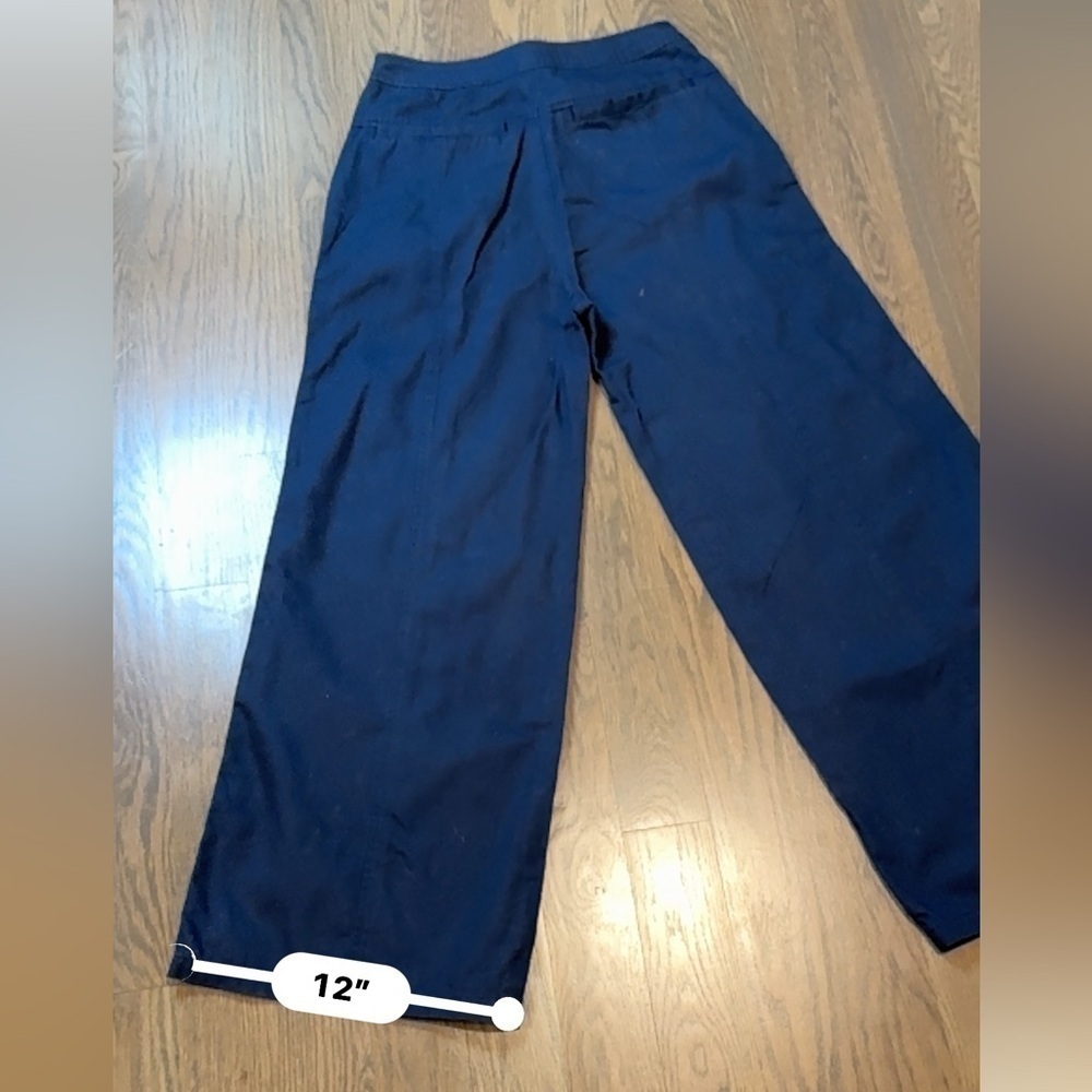 Unsubscribed  Navy Wide-Leg Women's Pants size 8  boho cottagecore F - Picture 8 of 8